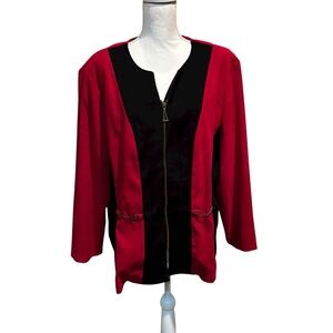 Chic Women's‎ Red and Black Blazer